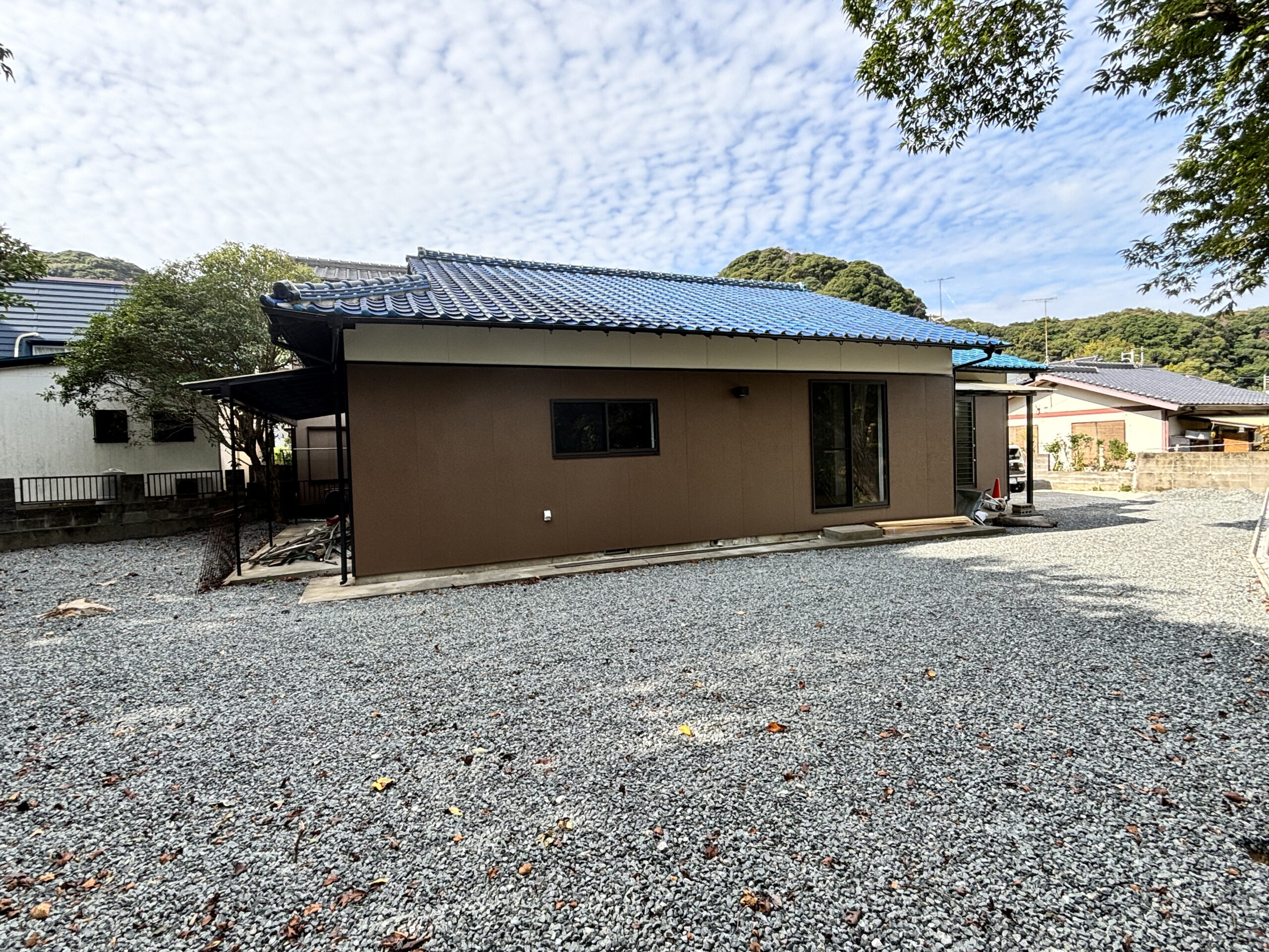 下関市 外構工事後 駐車場 コンクリート整備 外観